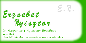 erzsebet nyisztor business card